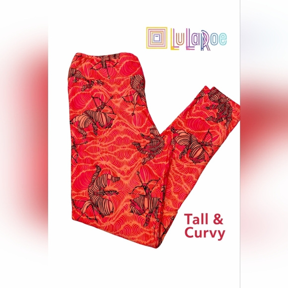 LuLaRoe Pants - NWT LuLaRoe Tall & Curvy Cupid Leggings Pink Cupid Valentine Cherub Fits 12-18